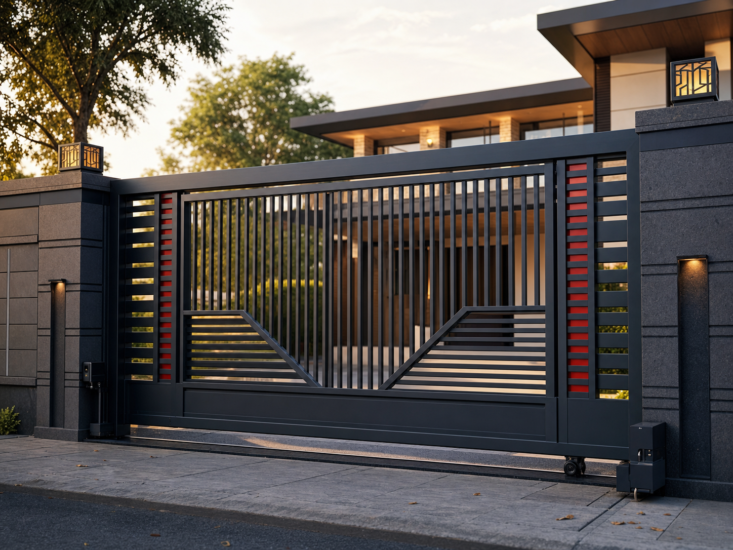 Custom steel sliding gate for Ahmedabad home entrance